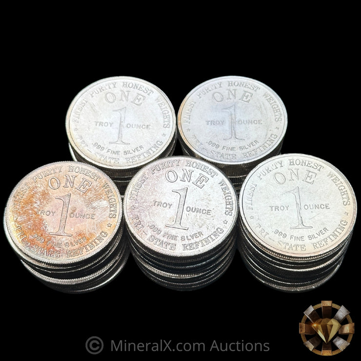 x50 1oz 1976 Tri State Refining "God Bless America" Vintage Silver Coins