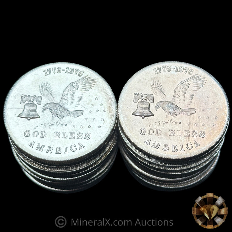 x20 1oz 1976 Tri State Refining "God Bless America" Vintage Silver Coins