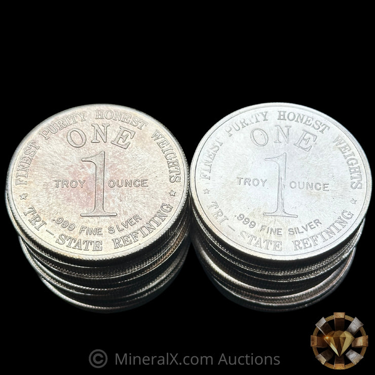 x20 1oz 1976 Tri State Refining "God Bless America" Vintage Silver Coins