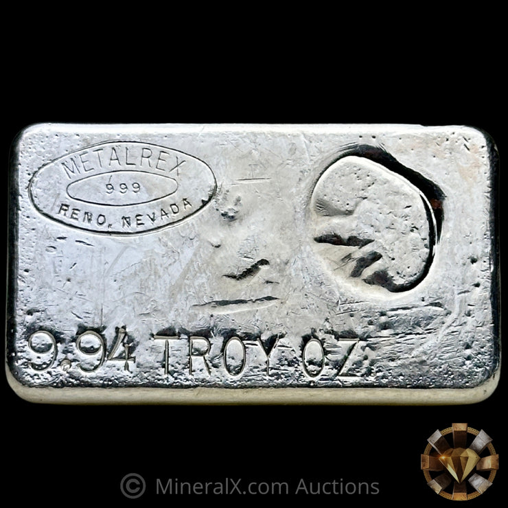 9.94oz Metalrex Reno Nevada Vintage Silver Bar