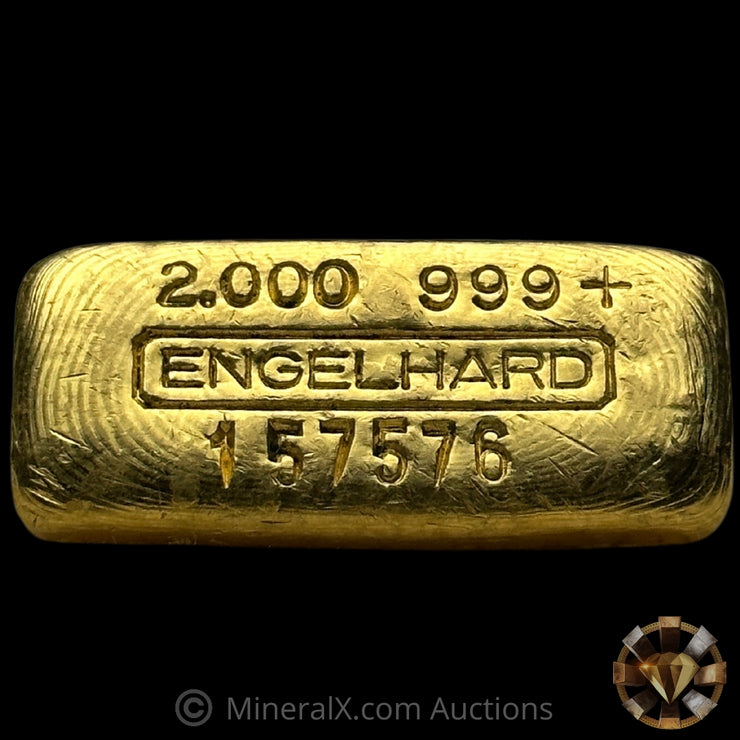 2oz Engelhard Vintage Poured Gold Bar