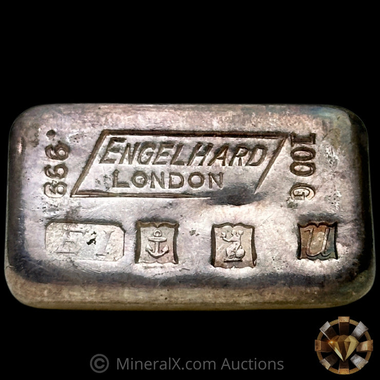 100g Engelhard London Vintage Silver Bar