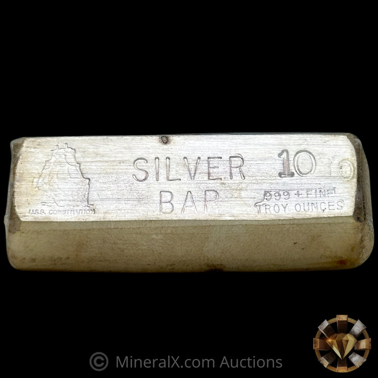 10oz USS Constitution Vintage Silver Bar