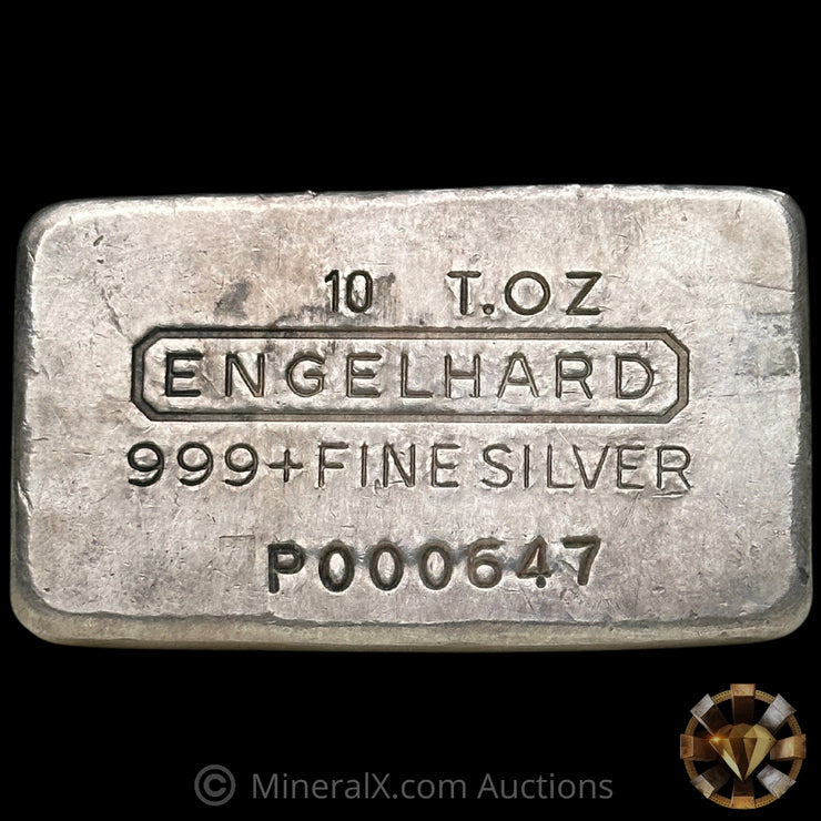 10oz Engelhard 6th Series "T.OZ" Vintage Silver Bar