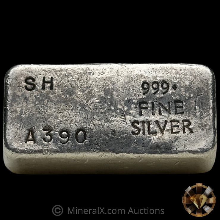 10oz SH Academy Mold Vintage Silver Bar