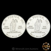 x2 50c W H Foster Inc Vintage Tokens (No Precious Metal Content)