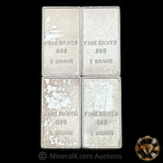 x4 2g (8g Total) 1982 Buckingham Mint "Aces" Vintage Silver Bars