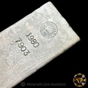 99.43oz 1980 Homestake Mining Company Vintage Silver Bar With Canvas Bag