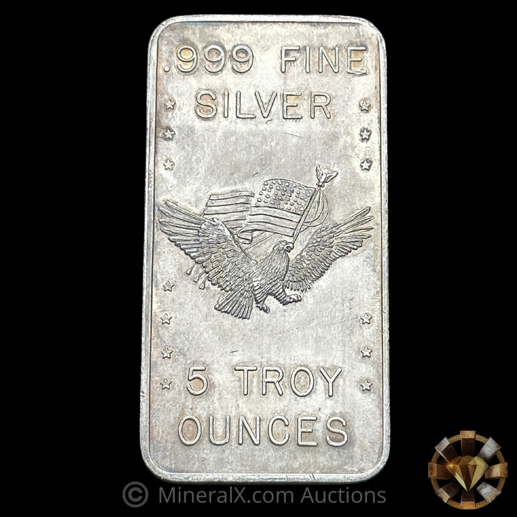 5oz US Assay Office Strategic Stockpile Vintage Silver Bar