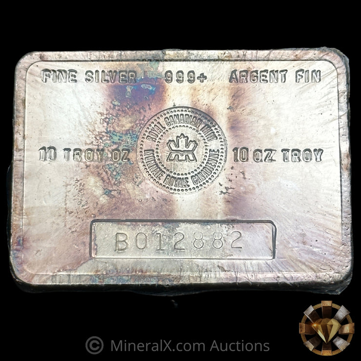 10oz Royal Canadian Mint RCM Vintage Silver Bar In Seal