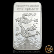 5oz 2012 Year Of The Dragon Silver Bar