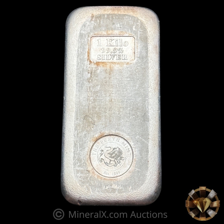 Kilo The Perth Mint Australia Vintage Silver Bar