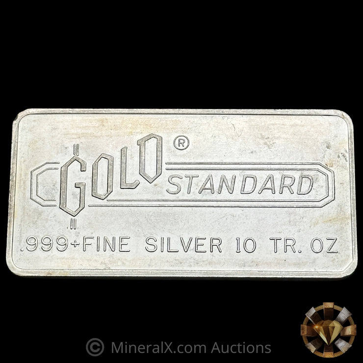 10oz Gold Standard Vintage Silver Bar