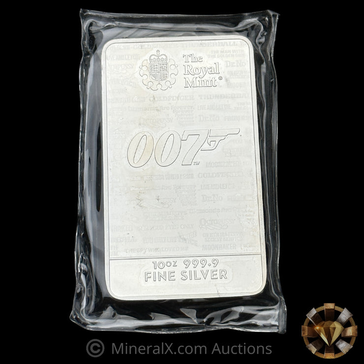 10oz The Royal Mint 007 No Time To Die Silver Bar