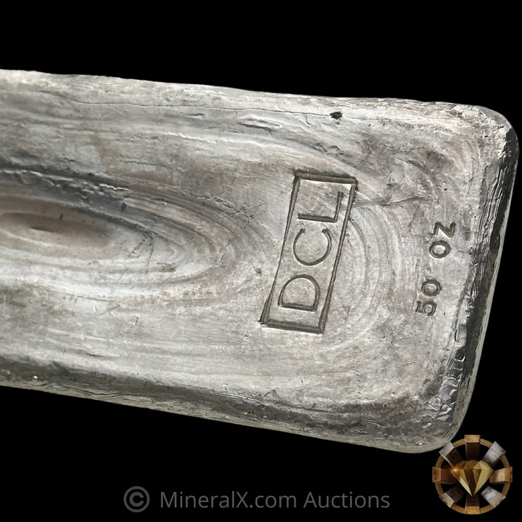 50oz Harrington Metallurgy Ltd Australia Vintage Silver Bar with DCL Counterstamp