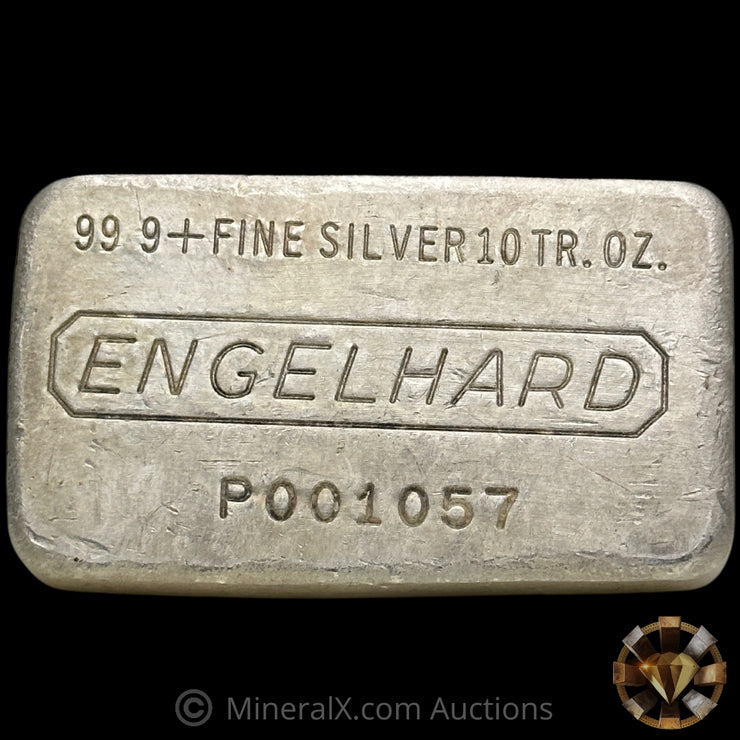 10oz Engelhard 7th Series Early P Serial Vintage Silver Bar