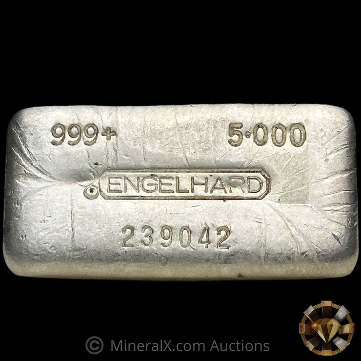 5oz Engelhard Bull Logo Vintage Silver Bar