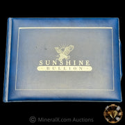 7oz 1982 Sunshine Bullion Vintage Silver Coin Set In Original Blue Velvet Folder With COA