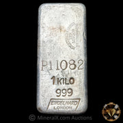 Kilo Engelhard London Vintage Silver Bar With Mocatta & Goldsmid Counterstamp