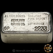 25.33oz Bear Paw Mining Co Vintage Silver Bar