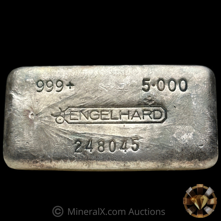 5oz Engelhard Bull Logo Vintage Silver Bar