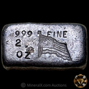 2oz Alexander Westerfall Flag Hallmark Vintage Silver Bar