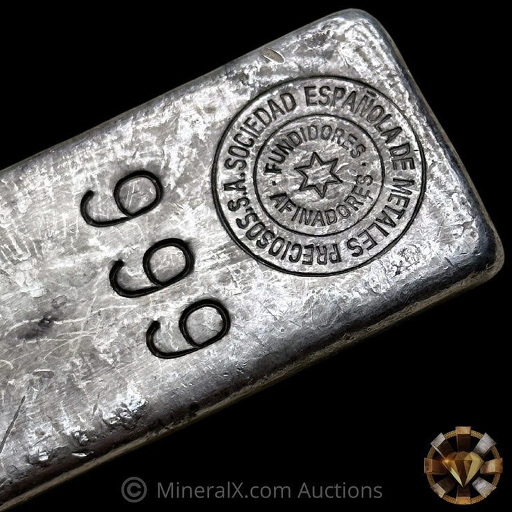 8oz Sociedad Espanola De Metales Preciosos SA Vintage Silver Bar