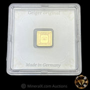 x16 1g Geiger Gold & Silver Square Bars In Original Assay Packaging (8g Gold & 8g Silver)