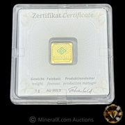 x16 1g Geiger Gold & Silver Square Bars In Original Assay Packaging (8g Gold & 8g Silver)