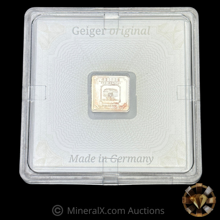 x16 1g Geiger Gold & Silver Square Bars In Original Assay Packaging (8g Gold & 8g Silver)