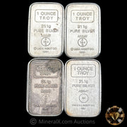 x4 1oz AMARK Anaheim Metal Co Vintage Silver Stacker Bars