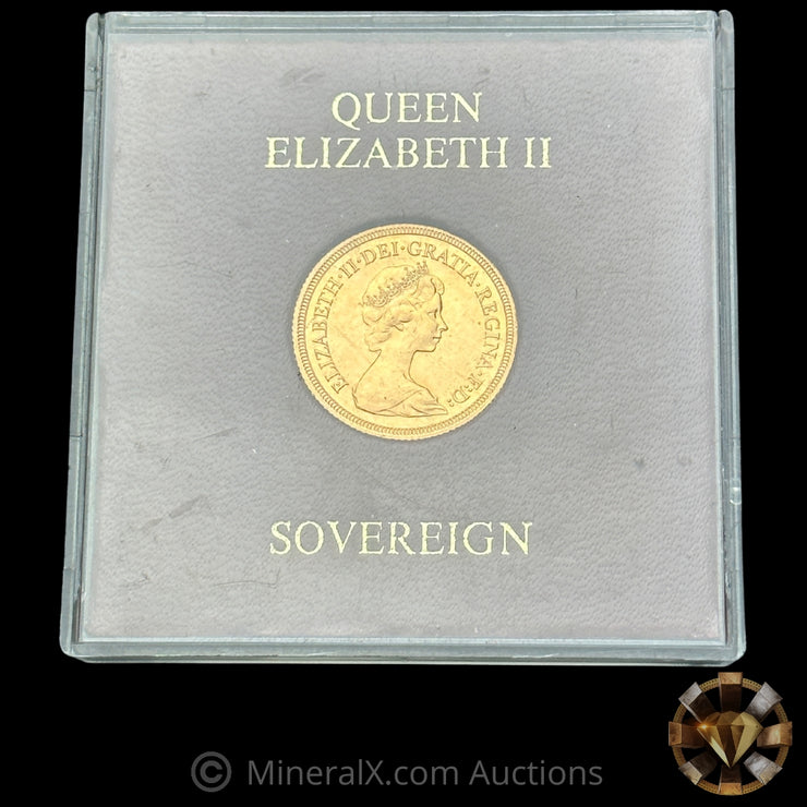 7.98g 1978 Gold Sovereign Queen Elizabeth II Coin Sealed In Johnson Matthey Bankers Limited Vintage Case