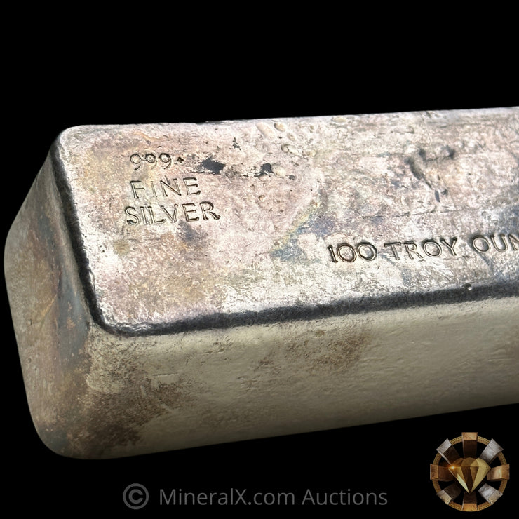 100oz Academy Vintage Silver Bar