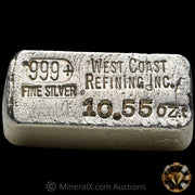 10.55oz West Coast Refining Inc Vintage Silver Bar