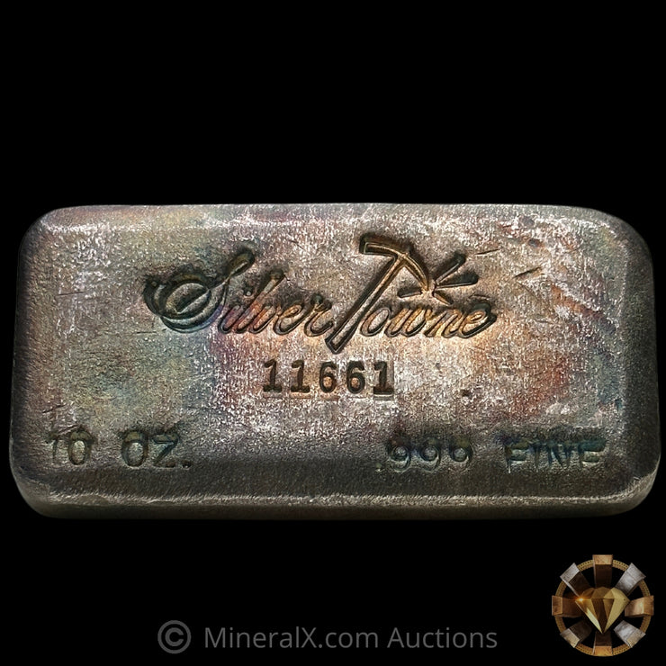 10oz Silvertowne Gridback Vintage Silver Bar