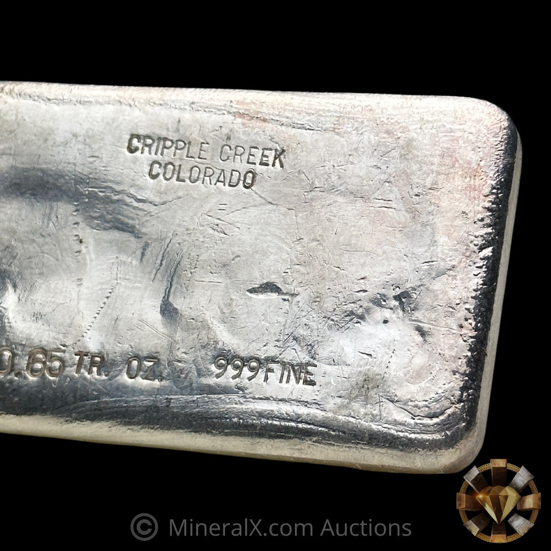 10.85oz Cripple Creek Colorado Vintage Silver Bar – MineralX