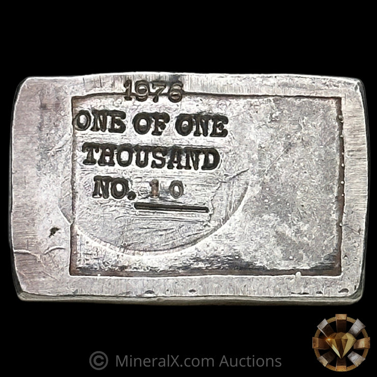 1oz 382gr (1.79oz) 1976 Nevada City Mint Vintage Silver Bar
