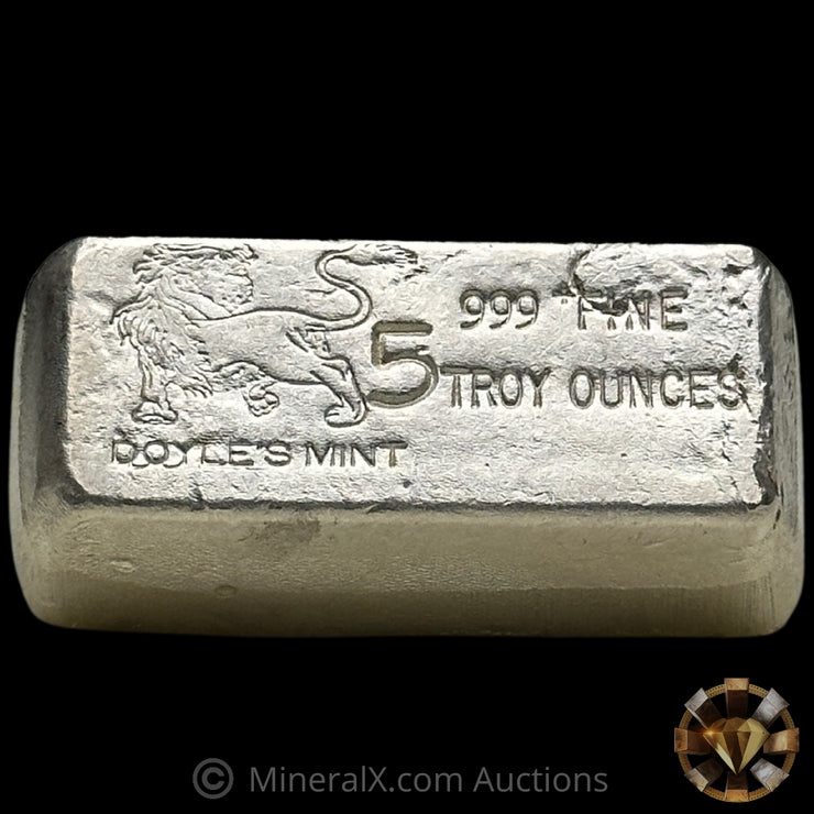 5oz Doyles Mint Vintage Silver Bar