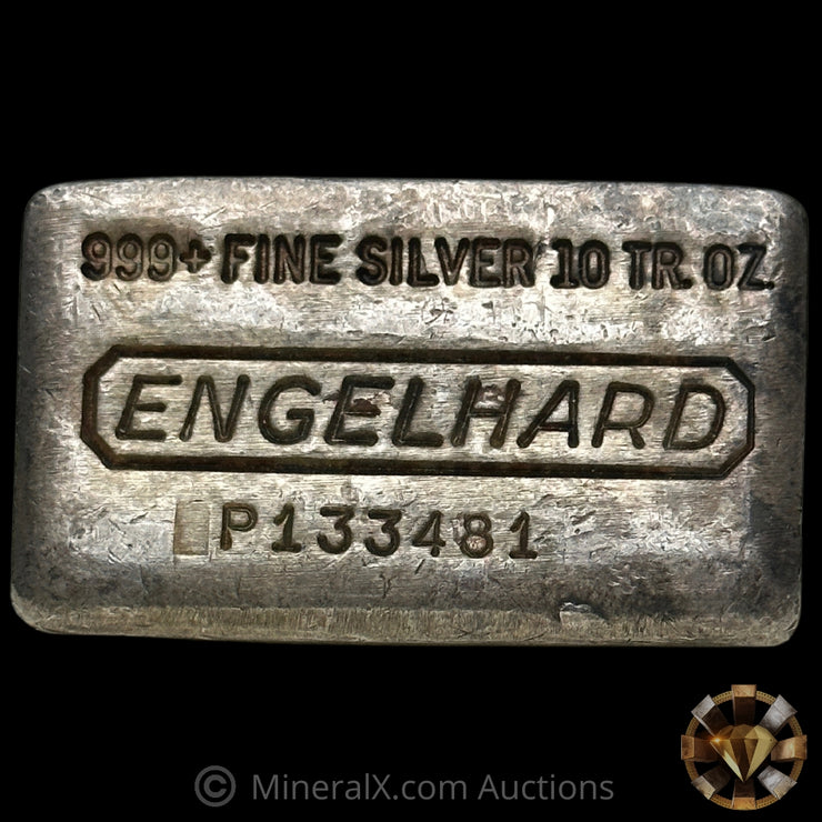 10oz Engelhard Waffleback Vintage Silver Bar With Reverse Punch Through Error