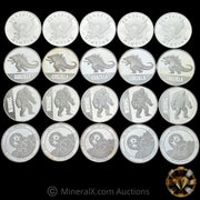 x20 1oz Misc Modern Silver Coins