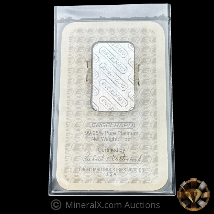 1oz Engelhard E Logo Vintage Platinum Bar Mint In Original Seal
