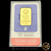 1oz Engelhard E Logo Vintage Gold Bar Mint In Original Seal