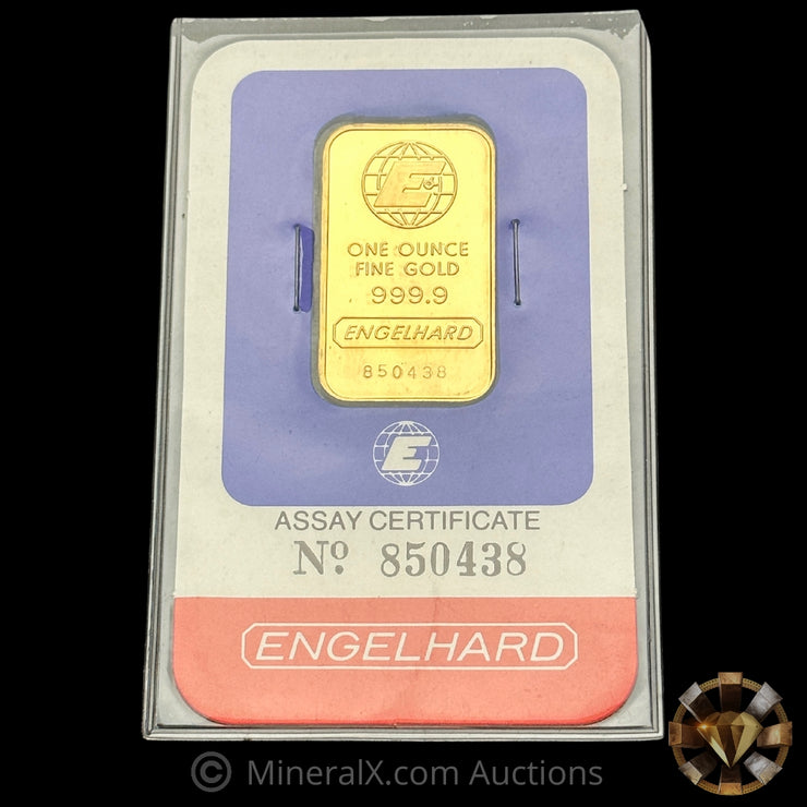 1oz Engelhard E Logo Vintage Gold Bar Mint In Original Seal