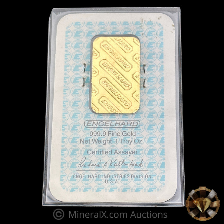 1oz Engelhard E Logo Vintage Gold Bar Mint In Original Seal