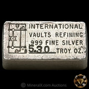 5.30oz International Vaults Refining "Large Weight Font" Variety Vintage Silver Bar