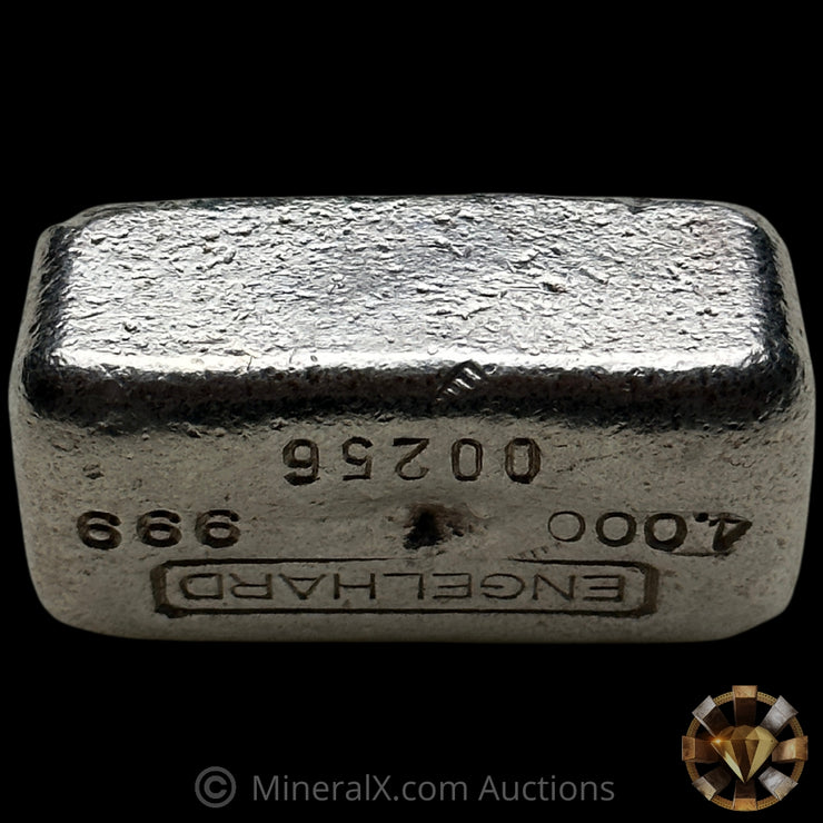 4oz Engelhard 00 Leading Low Serial Top Hallmark Vintage Silver Bar