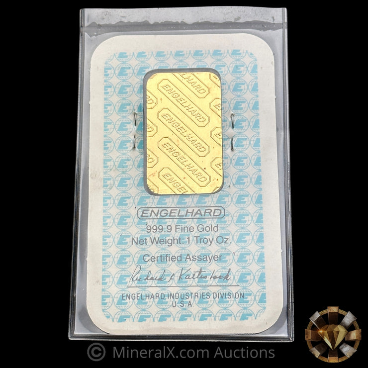 1oz Engelhard E Logo Vintage Gold Bar Mint In Original Seal