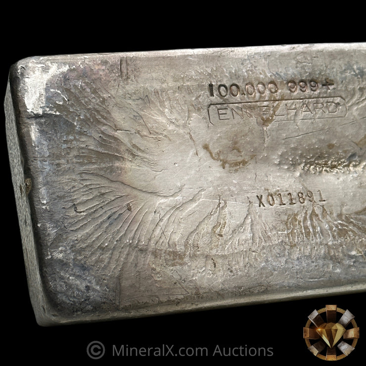 100oz Engelhard 1st Series 0-Leading Full X Prefix Vintage Silver Bar