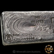 1000g (Kilo) 1981 Harrington Metallurgy Ltd Australia Vintage Silver Bar with DCL Counterstamp