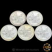 x5 1oz Swiss Of America Vintage Silver Coins